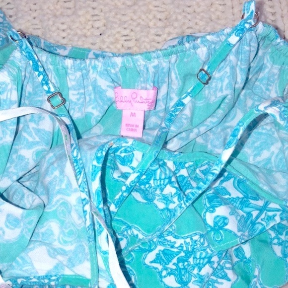Lilly Pulitzer turquoise summer dress size medium - Picture 5 of 7